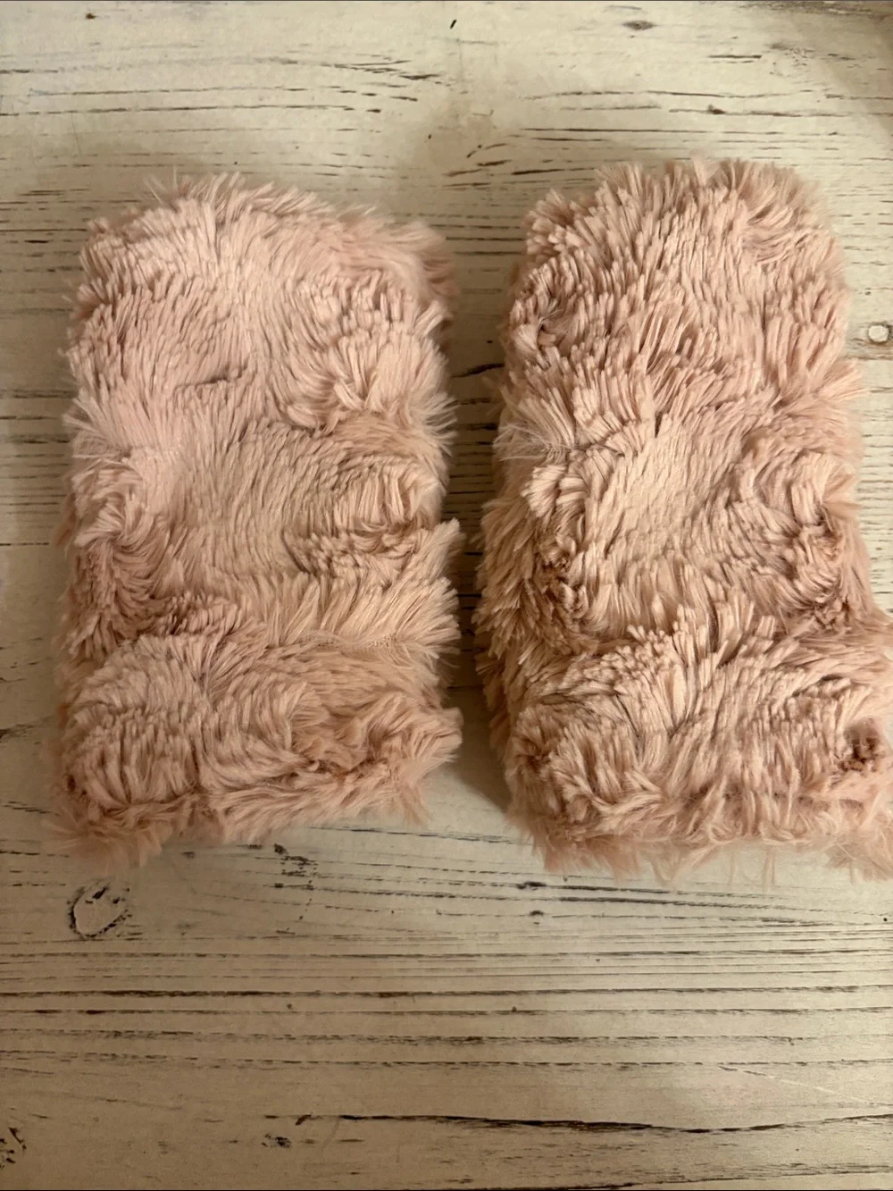 Plush Hand Warmers - Blush Pink Faux Fur